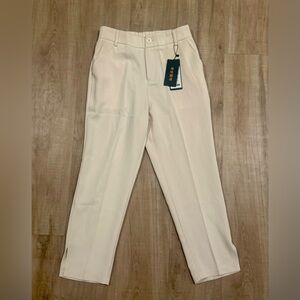 Women's Cream Trousers Size 28 Minimalist Butter Mom Old Money Style